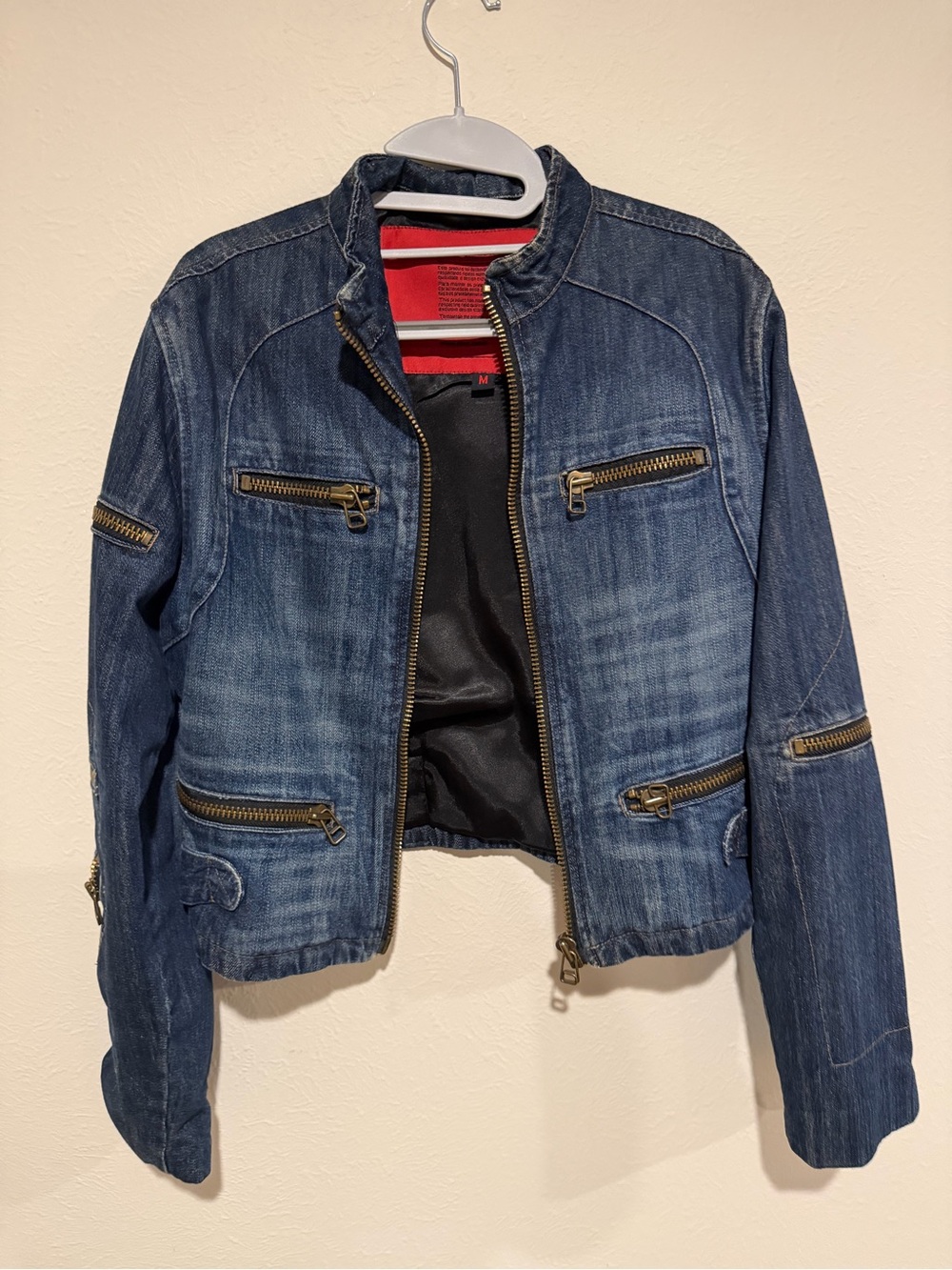 Denim Blue Women's Cropped Jacket